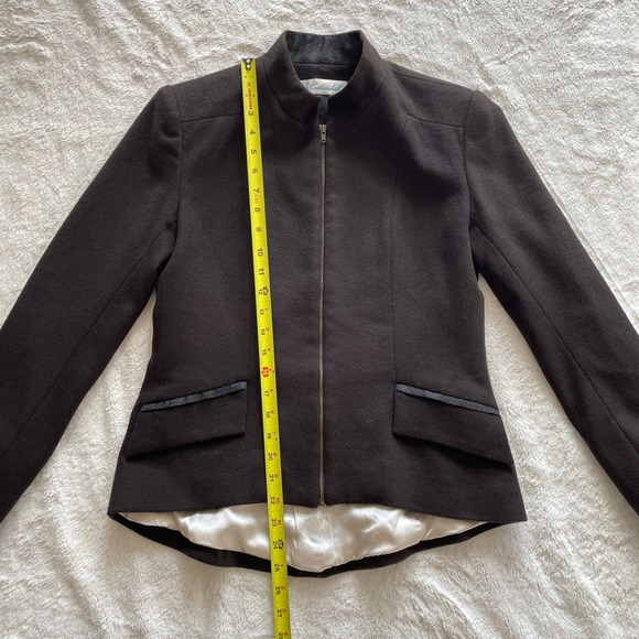 Teresa Crowninshield Wool Cashmere Angora Silk Jacket Black Size 2 - Picture 3 of 14